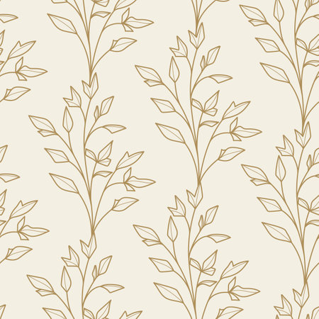 Golden grass repeat pattern, seamless vector backgroundのイラスト素材