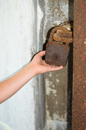 Rustic lock,の写真素材