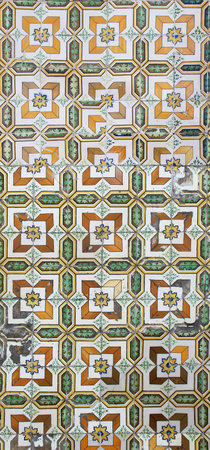 colorful tiles in Lisbon, Portugal