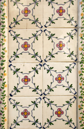 colorful tiles in Lisbon, Portugal