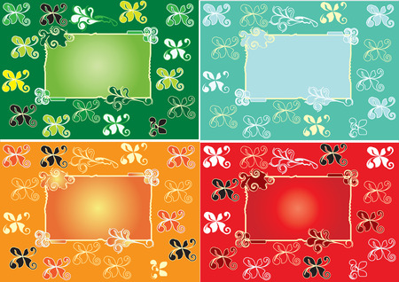 card, invitation, green, red, blue, orange,backgrounds,abstract,art,color,illustration,design,vectors,modern,horizontalのイラスト素材