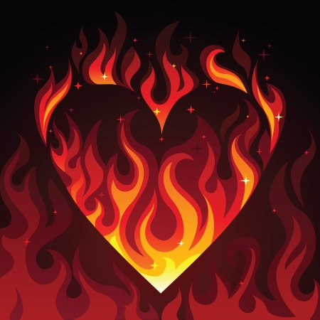 burning heartのイラスト素材