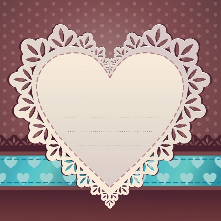 heart scrap frame backgroundのイラスト素材
