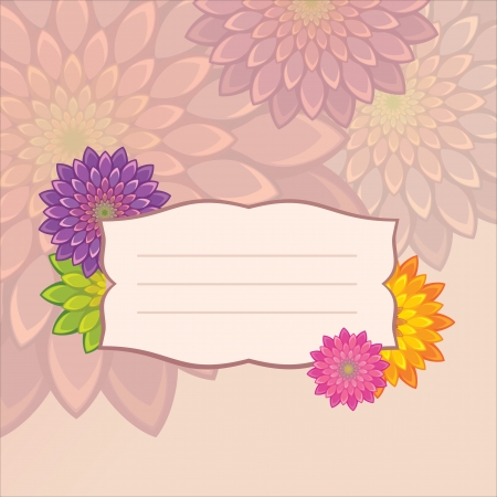 flower title tag designのイラスト素材