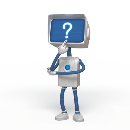 robot thinkingの写真素材