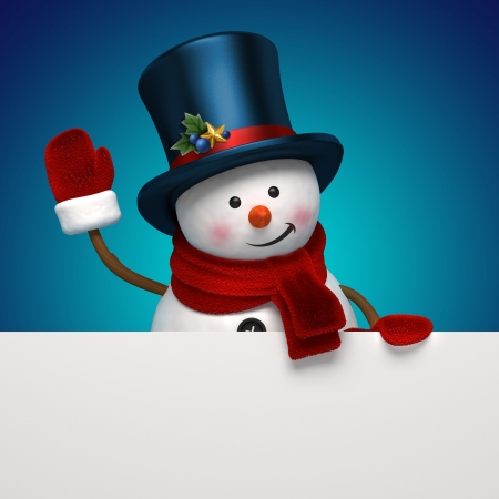 new year snowman greetingの写真素材