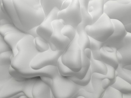 Abstract milky white liquid wavy backgroundの写真素材
