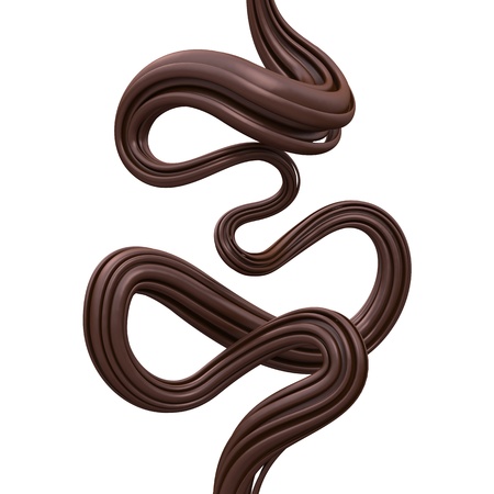 3d chocolate cream linesの写真素材