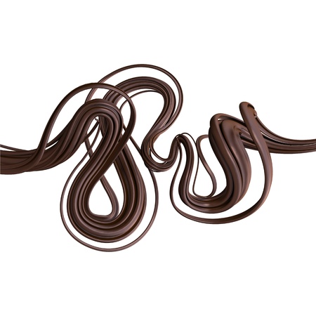 3d chocolate cream linesの写真素材