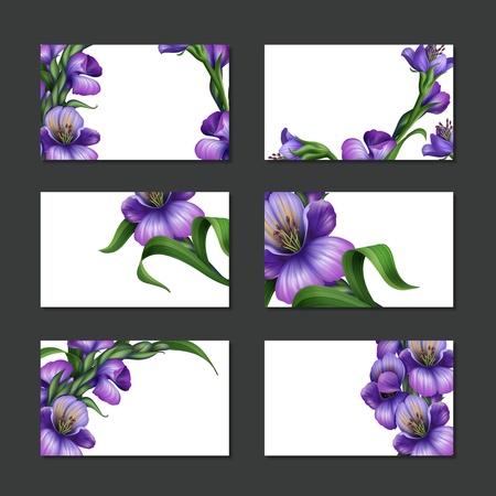flower business cards template setの写真素材