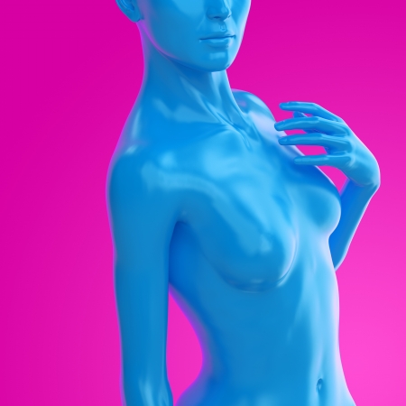 3d female mannequin, colorful model body shape, fashion illustrationの写真素材