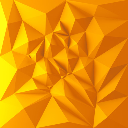 3d abstract geometric background, yellow polygon shapesの写真素材