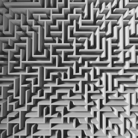 3d maze background, abstract labyrinthの写真素材
