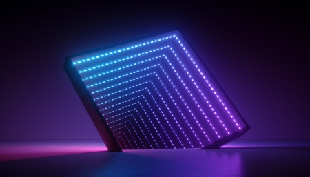 Colorful illumination geometricの写真素材