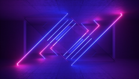 Colorful illumination geometricの写真素材