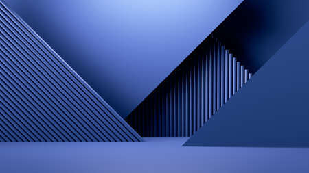 3d render, simple blue geometric background, modern minimal wallpaper, showcase scene for product presentationの写真素材