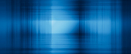 3d render, abstract blue geometric background, empty roomの写真素材