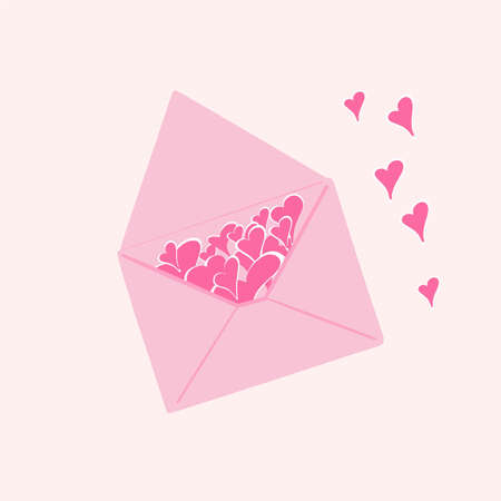 Modern collection of love and friendship letter designs. Vector illustrations for web and print.のイラスト素材
