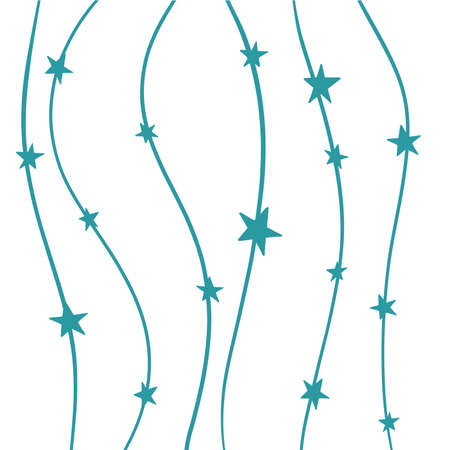 Isolated hand-drawn star background. Abstract vector illustrationのイラスト素材