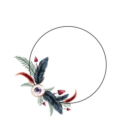 Set of Halloween ribbons and charactersのイラスト素材