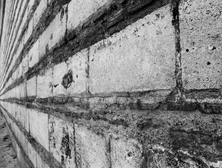 Endless wall in black and white