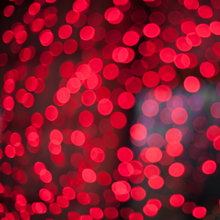 red street lights bokeh for backgroundの写真素材
