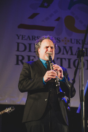 American musician and composer David Krakauer. Ð¡oncert in Odessa, Ukraine. January, 2017のeditorial素材