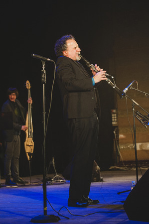 American musician and composer David Krakauer. Ð¡oncert in Odessa, Ukraine. January, 2017のeditorial素材