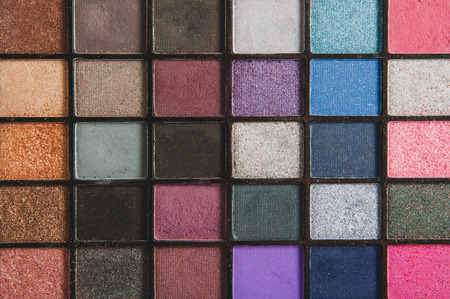 colorful multicolored eyeshadows palette. macro photoの写真素材