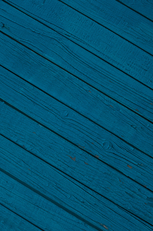 Texture of blue painted wooden planks for backgroundの写真素材