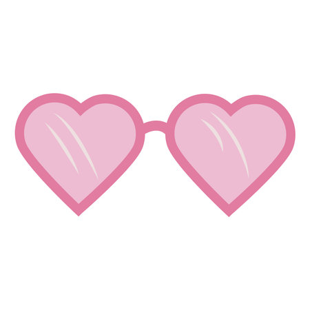 Pink trendy sunglasses in flat style, barbiecore aesthetic. Vector sketch illustration isolated on white background. Cute design elements.のイラスト素材