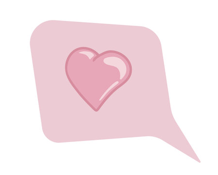 Love sms, love message vector. Cartoon flat illustration for Valentine s day. Valentines day concept. Vector illustration in flat style for web design, banner, flyer, invitation, card.のイラスト素材