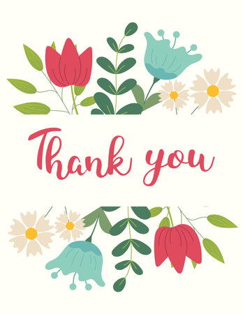 Greeting card with flowers, can be used as invitation card for wedding, birthday and other holiday and spring or summer background. Vector illustrationのイラスト素材