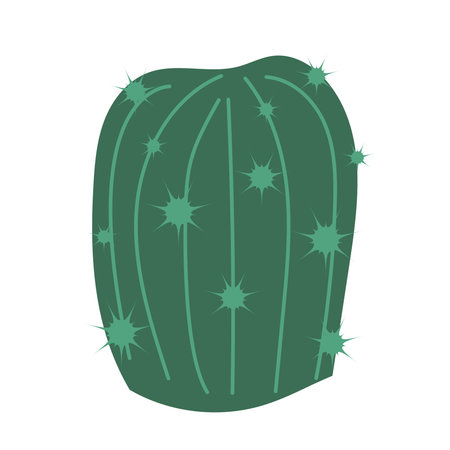Cactus vector illustration in flat style. Vector illustration isolated on white background. Element for print, banner, card, brochure.のイラスト素材