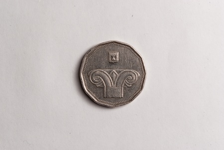 5 sheqalim coin  Back sideの写真素材