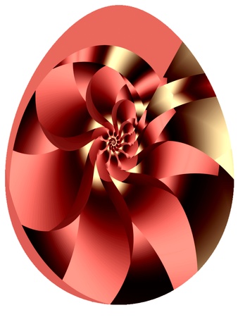 Beautiful Easter Egg with a pink and beige flower design  Suitable for an Easter or Spring theme or for business and birthday cards, art projects, banners and brochures の写真素材