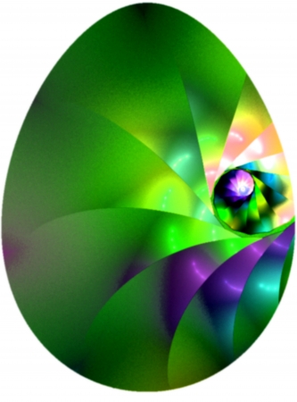 Beautiful decorated Easter Egg isolated on white  Suitable for an Easter or Spring theme or for business and birthday cards, art projects, banners and brochures の写真素材
