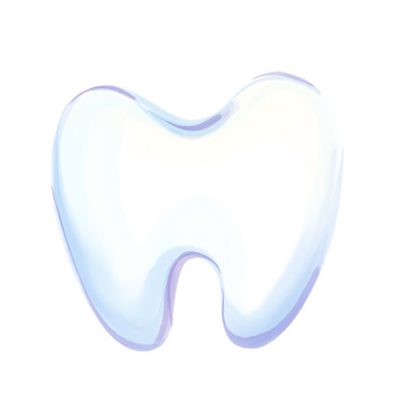Watercolor illustration tooth isolated. Cartoon medical clip art for childの写真素材