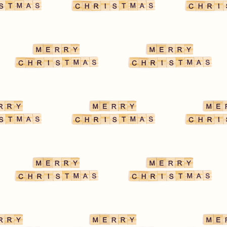 Wooden Merry Christmas greeting text repeat seamless pattern on light background.の写真素材