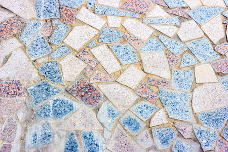 Simple colorful broken stone mozaic texture, rough grunge rock textured pattern.の写真素材