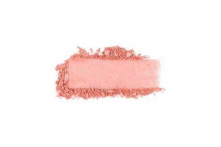 Pastel pink face blush or face powder crushed color swatch. Cosmetics smudge sample for make up product design.の写真素材