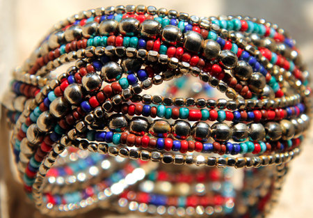 Indian style handmade jewelryの写真素材