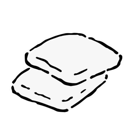 Illustration of Hanpen: Illustration like hand drawn illustration with ink and brushのイラスト素材