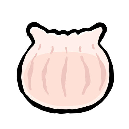 Illustration of Har gow: Illustration like woodblock printのイラスト素材