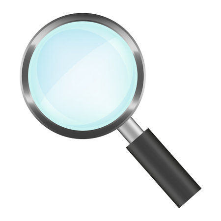 Magnifying glass symbol. Search tool icon. Loupe optical element. Vector zoom illustration. EPS 10.のイラスト素材