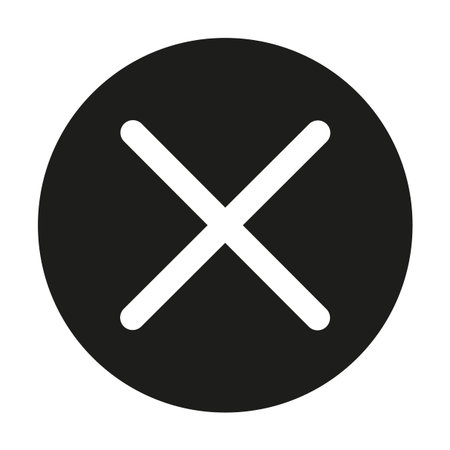 Professional interface icon. Universal cancellation symbol. Professional cross Vector. Professional...