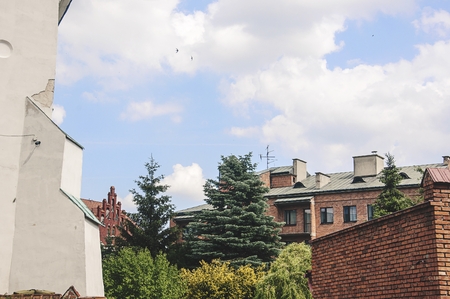 peaceful residential area of the city Lublinの写真素材