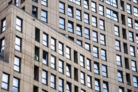 a new modern residential building in downtownの写真素材
