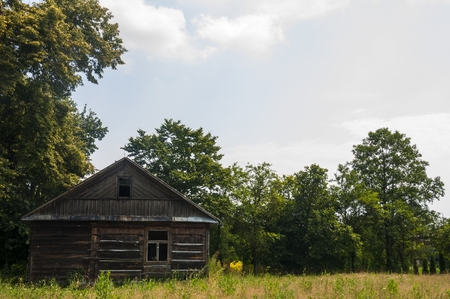 an old abandoned house in the deep villageの写真素材