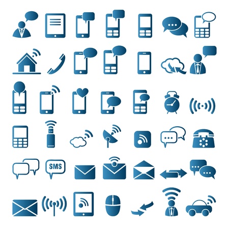Communication iconsのイラスト素材